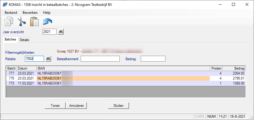 Filter op relatie